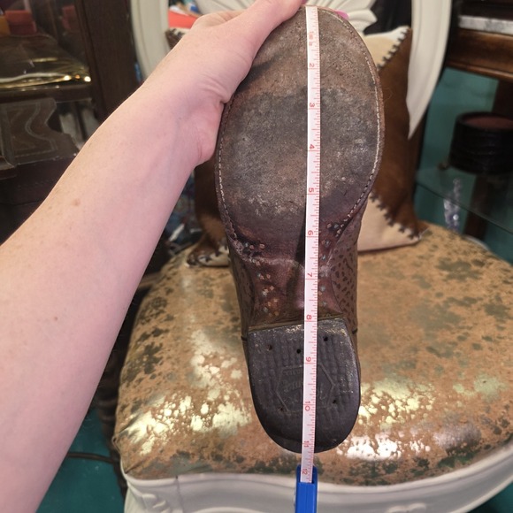 Tony Lama Vintage Leather Mens 7.5-8 Or Women's 9.5-10 Western Boots - Picture 14 of 14